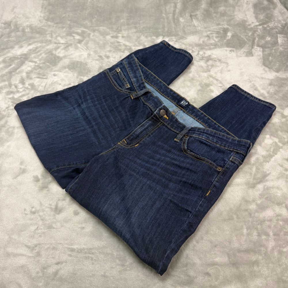 Gap Denim Leggings Size 32 Regular‎ Dark Wash Indigo Skinny Jeans (36x26)